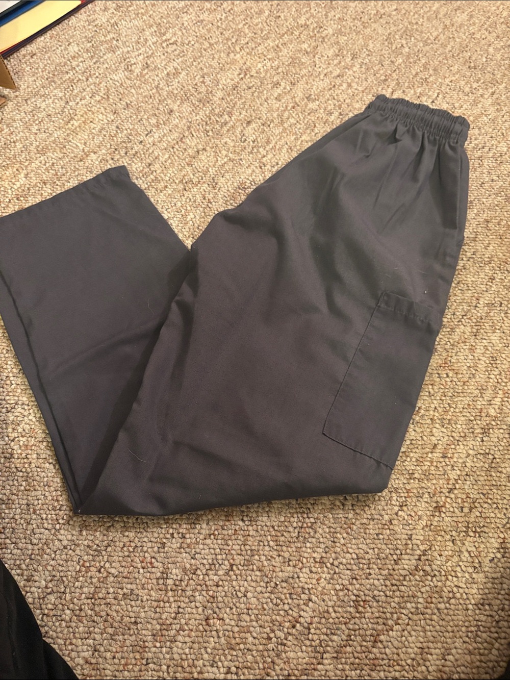 Women's Black Scrub Pants with Elastic Waist